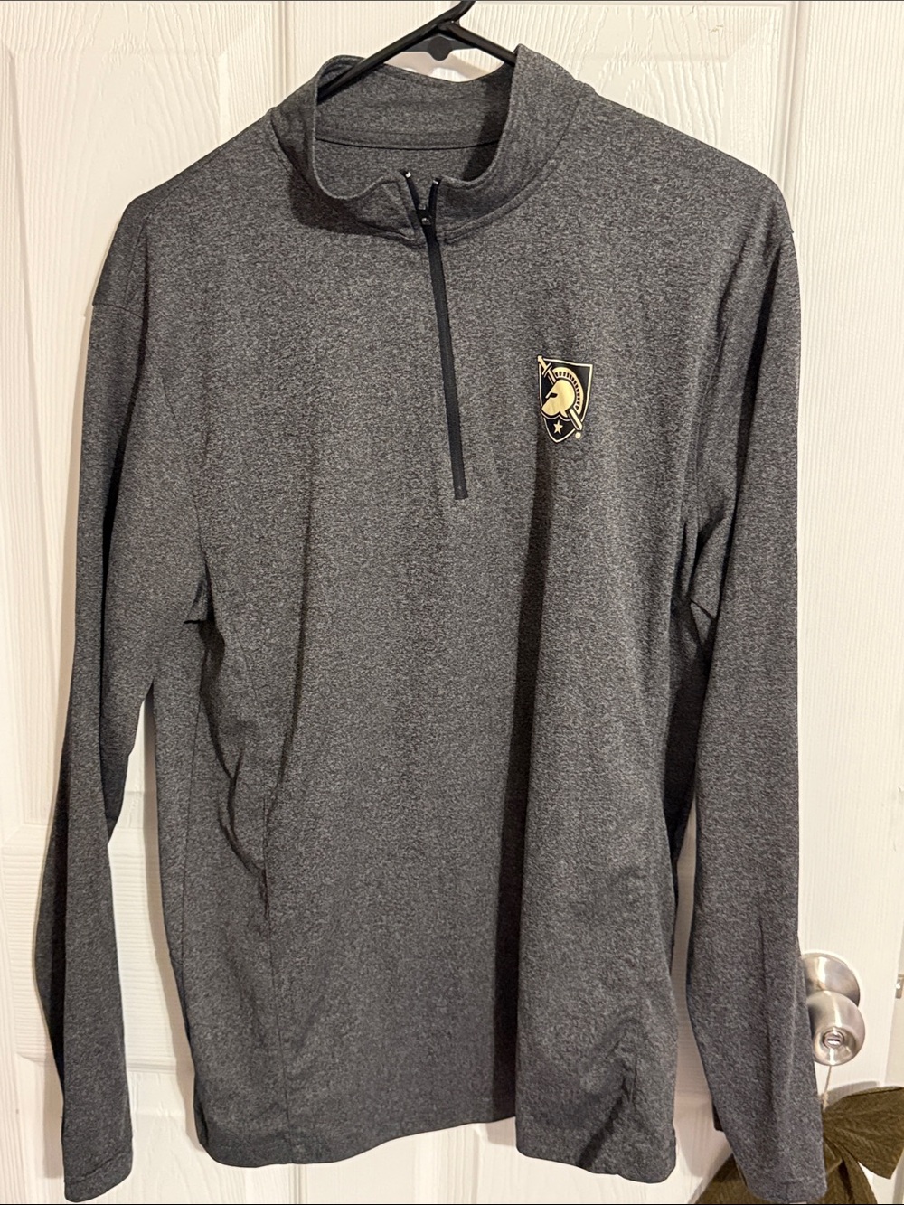 Men's Gray Army Quarter-Zip